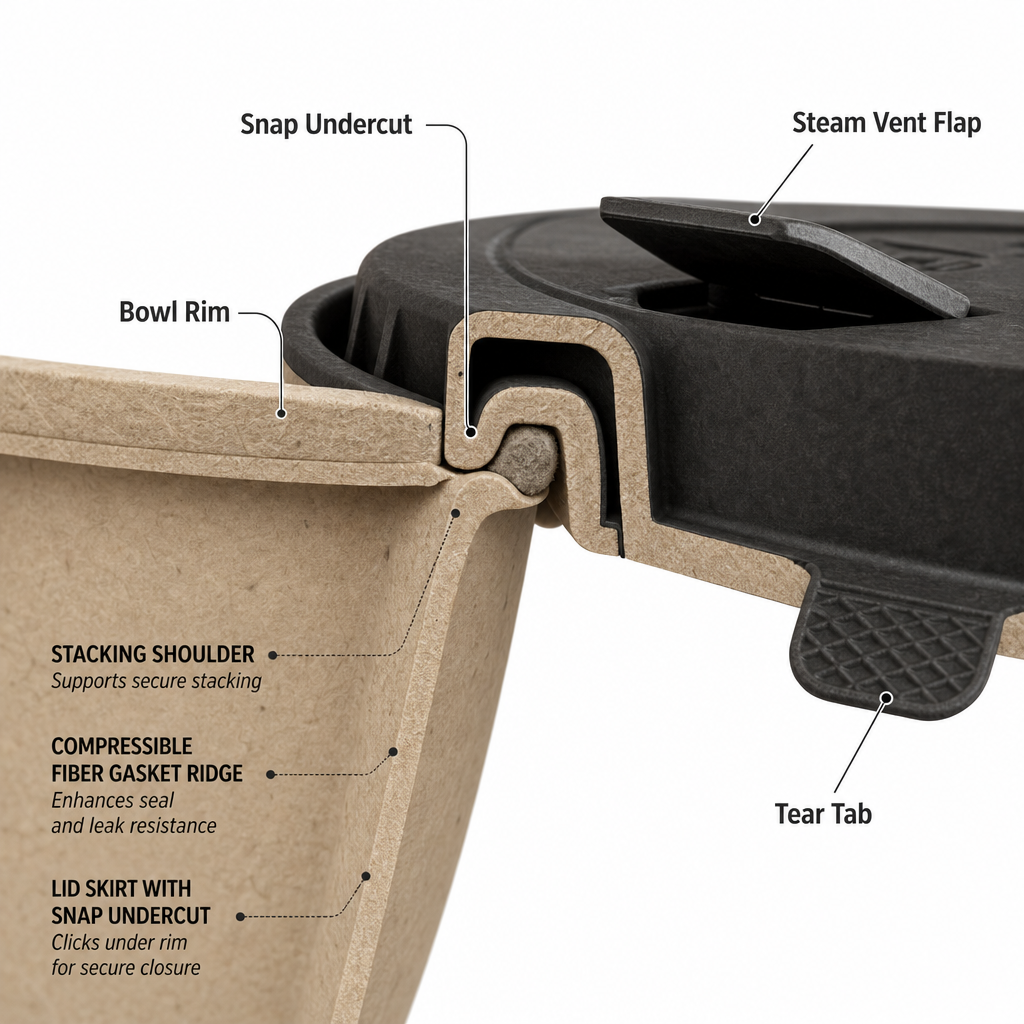 Undercut snap lid detail